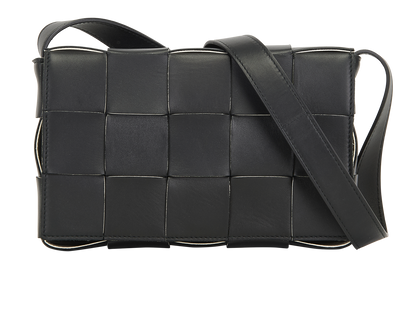 Medium Cassette, &pound;750, Handbags, Black, Leather, Front view